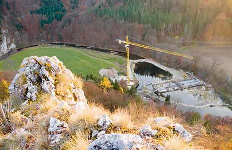 Sanierung und Umbau Wehranlage des Wasserkraftwerks St. Maurus bei Beuron